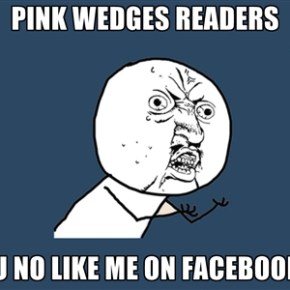 Like Pink Wedges on&nbsp;Facebook!